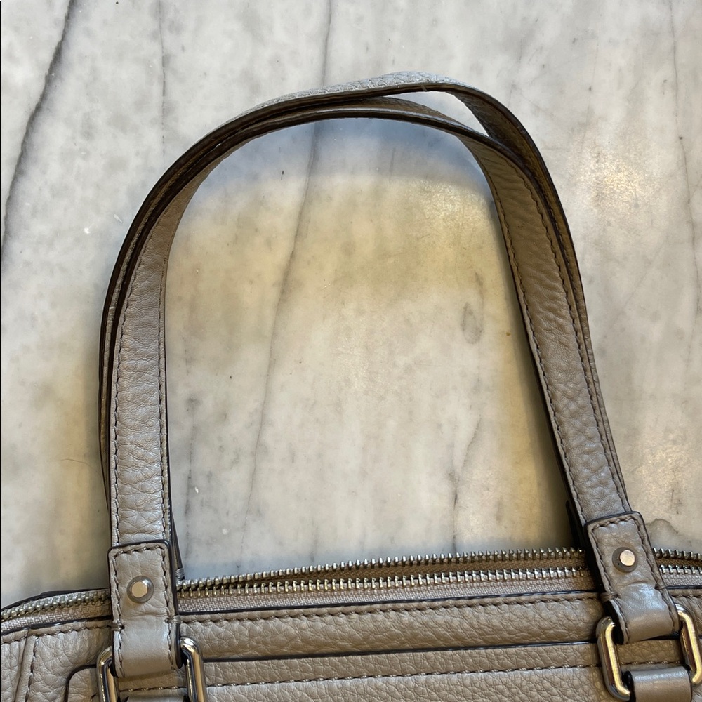 Michael Kors Gray Leather Shoulder Bag/ Satchel - Picture 10 of 14